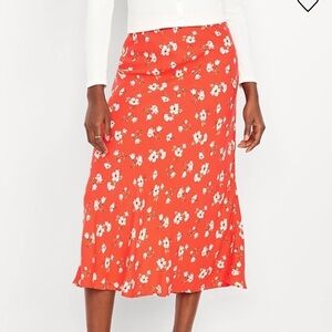 New! ⭐️ Old Navy Crepe Floral Midi Skirt Medium